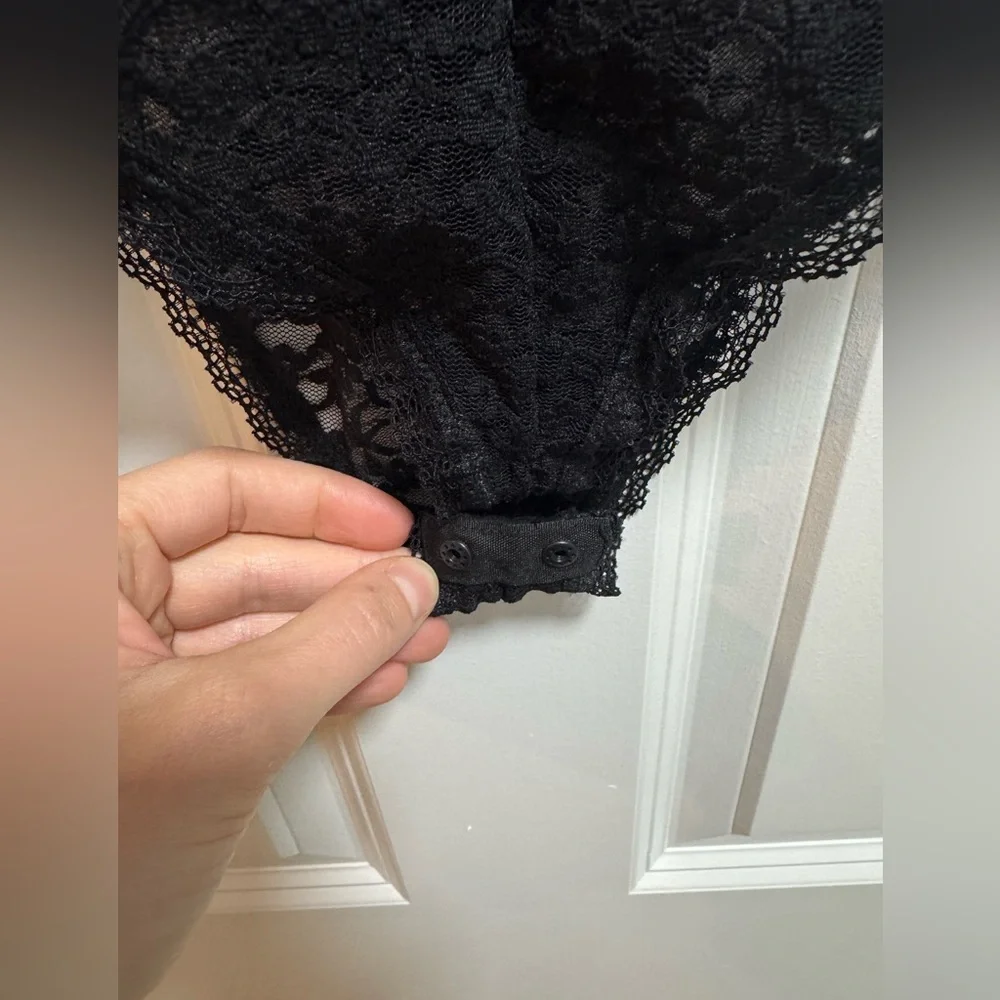 Free People Intimately Black and Blue Lace Bodysuit - Picture 6 of 11